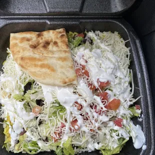 The veggie plate with rice