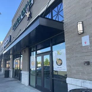 the front of the restaurant