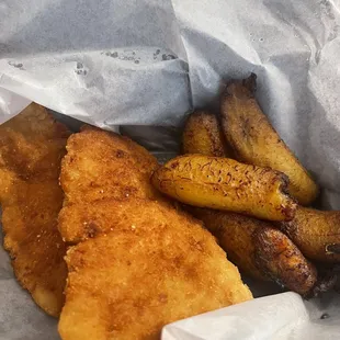 Kids Tenders with plantains
