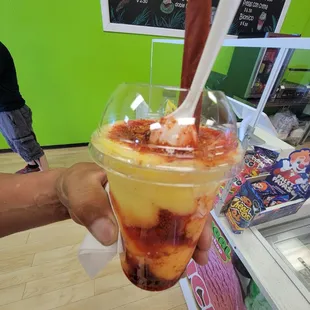 Mangoneada with mango and pina colada