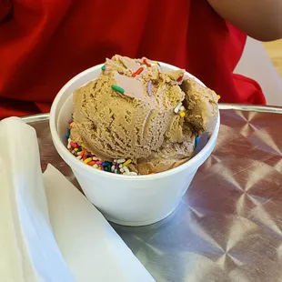 Chocolate with sprinkles