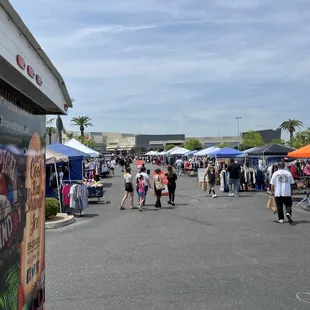 people shopping at a market