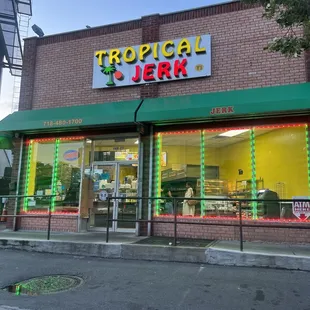 the front of the restaurant