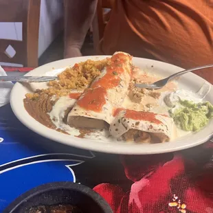 a plate of enchiladas