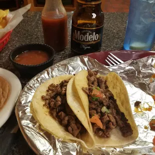 Super delicious tacos at "Tropical" Mexican Restaurant in Wakeeny Kansas....Yum yum!!!!