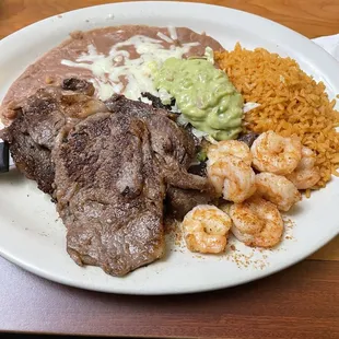 Number #57. Carne Asada and Shrimp