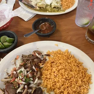 #29 - Green Chicken Enchiladas - $19.00 #15 - Pork Carnitas - $ 18.50