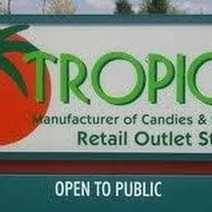 a sign for a retail outlet