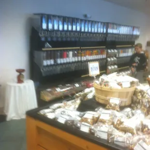 a display of various foods