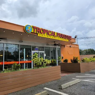 the front of the restaurant