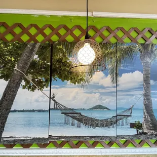 a hammock on the beach