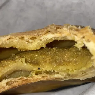 Inside a chicken patty