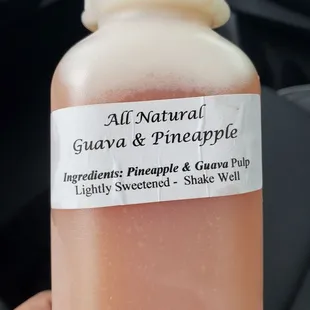 All natural guava and pineapple juice