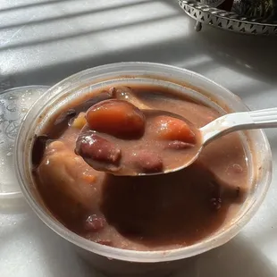 Vegetarian red peas soup. It hit the spot!