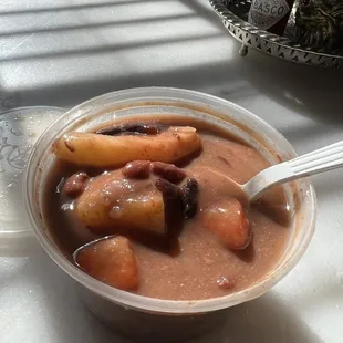 Vegetarian red peas soup. It hit the spot!