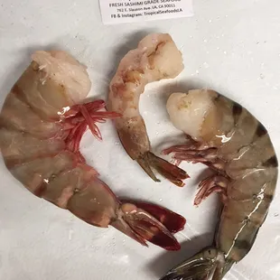Fresh Jumbo Tiger Shrimp (4-6 per LB) vs. Frozen peeled &amp; deveined U12 Shrimp, both caught from Cabo San Lucas.