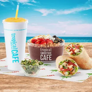 a smoothie and a smoothie
