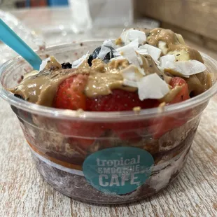 Acai Bowl (with added Peanut Butter)