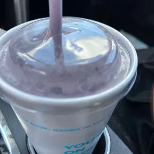 Chia banana boost with peanut butter and blueberries