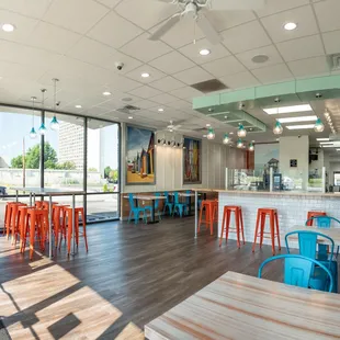 the interior of a restaurant