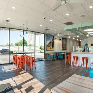 the interior of a restaurant