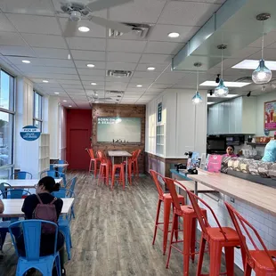 people sitting at the counter