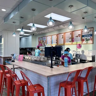 the interior of the restaurant