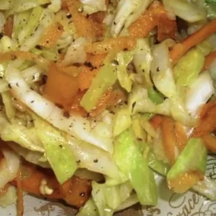 a closeup of a salad