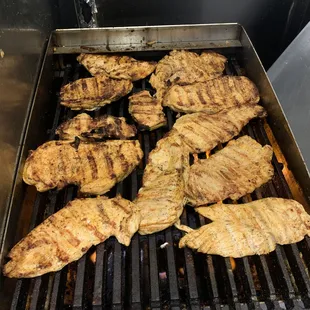 grilled chicken on a grill