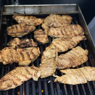 grilled chicken on a grill