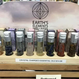 Crystal infused perfume oils
