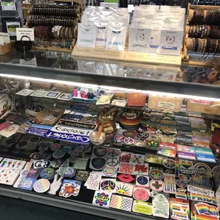 Our Stickers and Patches and Jewelry collections are constantly changing and more is added weekly