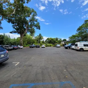 Parking lot in the back