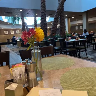 Restaurant sitting area.