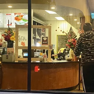 This is the counter inside the place