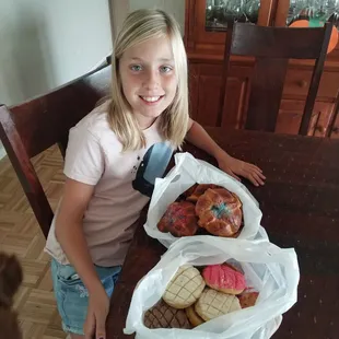 Yummy pan de Muertos and Mexican sweet bread