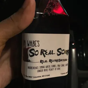 Fresh Sorrel! Agua de Jamaica, plenty of ginger and sugar. So glad Tropicana added this. Delicious to pair with patties/entrees!