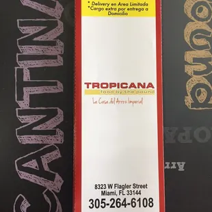 Cantinas!! From 21$ + tax (3days) to 31$ + tax (mon-fri)