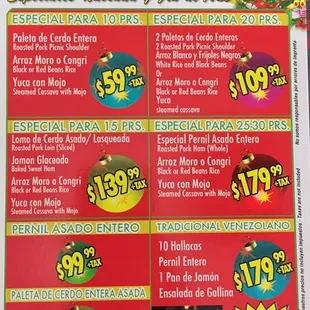 Christmas and New Years Eve Specials / Especiales de navidad y año nuevo