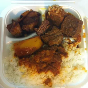 Carne con papa meal. Soup comes with it.