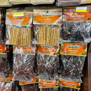 Lots of peppers and spices