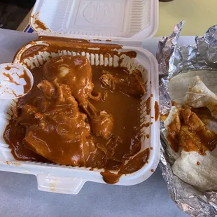 Chicken mole tue special. get it wo rice and beans to prevent sauce from being soaked up by rice