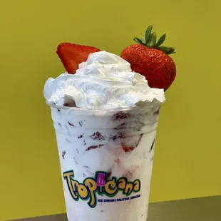 strawberries and whipped cream