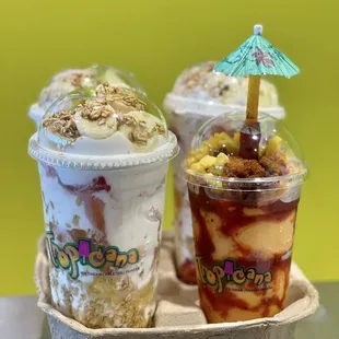 two cups of ice cream