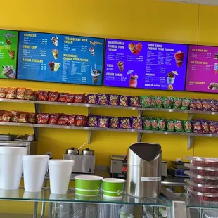 a display of ice cream