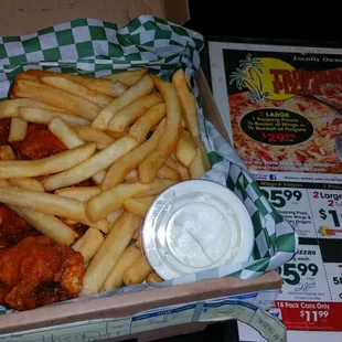 Only $5!!! Wings and Fries (they were SO good)