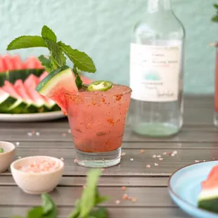 Watermelon jalapeno margarita