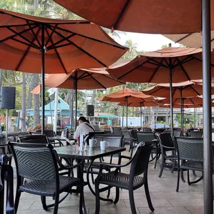 Outdoor seating by the beach! Best way to start the morning!