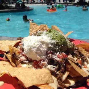 Nachos poolside