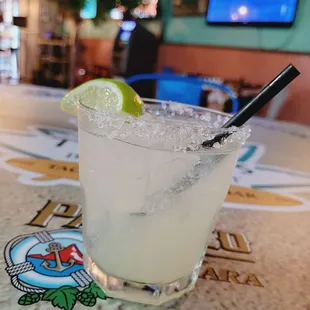 Happy hour House Margarita. Pretty strong....